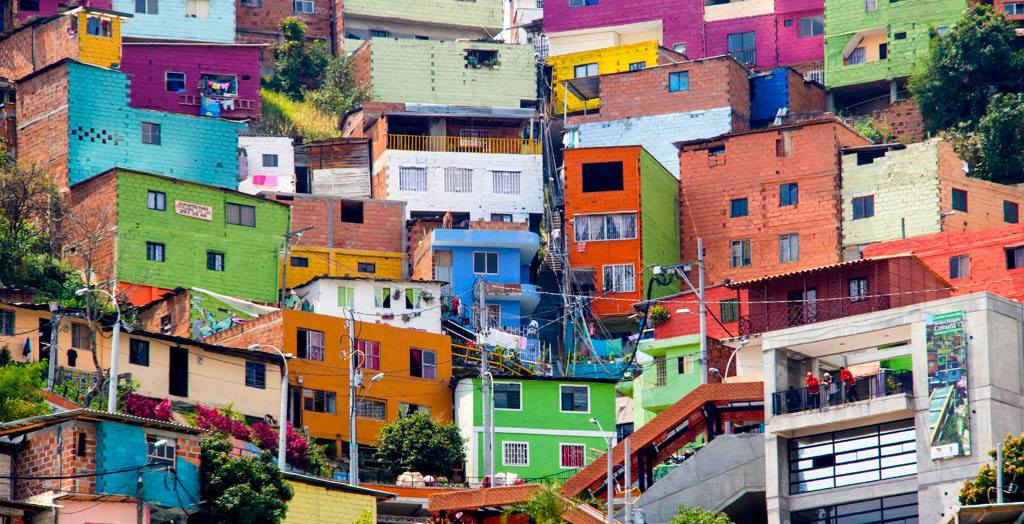 The colorful hillside of Comuna 13, Medell&iacute;n — Zippy Tours&rsquo; home neighbourhood
